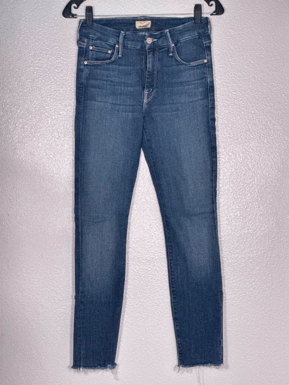 Mother Looker Ankle Fray Girl Crush Blue Jeans Women's Size 26 - Picture 1 of 7